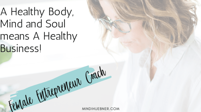 healthy body, mind, soul and business coach Mindi Huebner featured guest on podcast Unleash Your Success with Angela Naumann